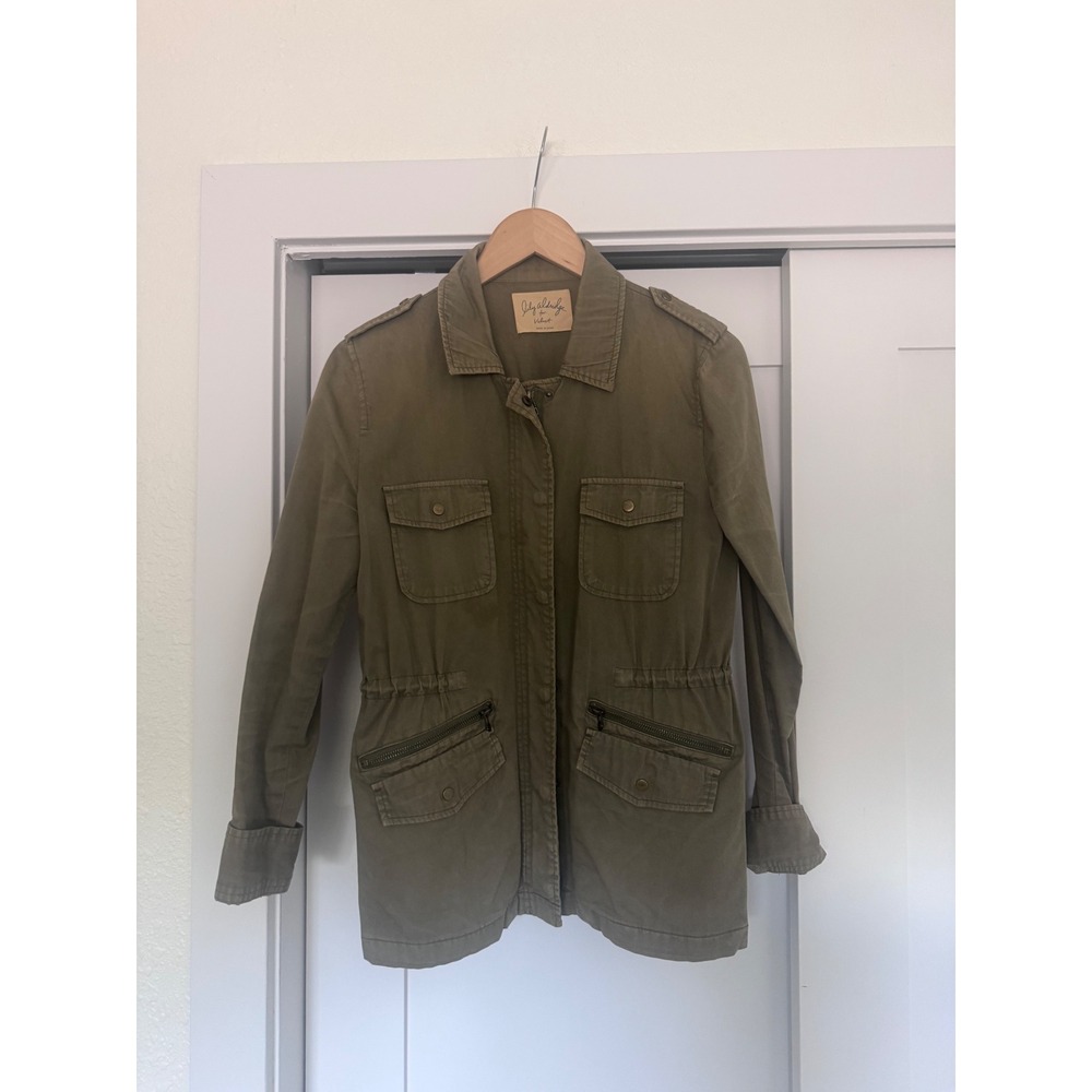 Lily Aldridge for Velvet Graham & Spencer Utility Jacket Olive Green Cotton S
